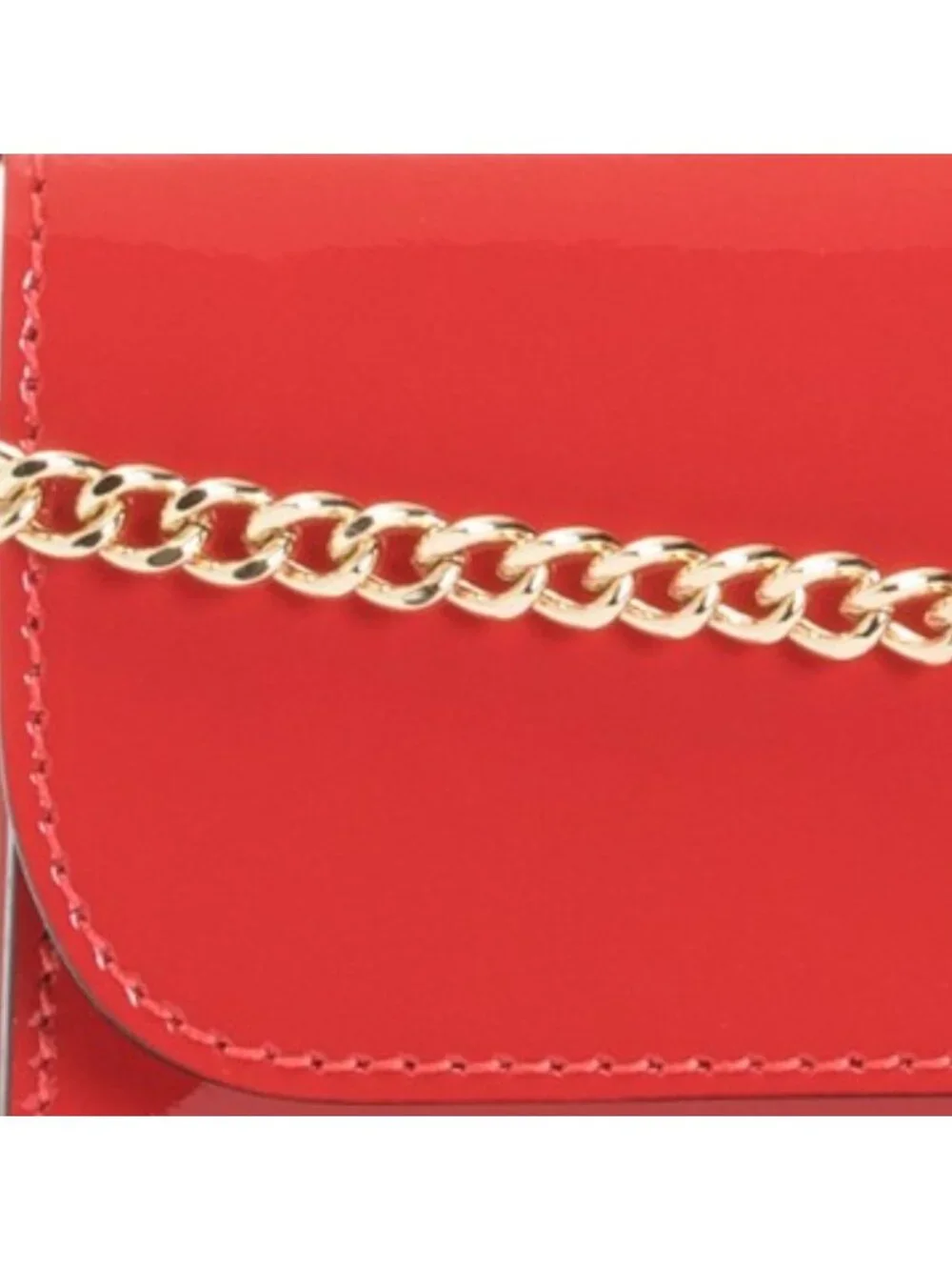 PRATESI Made In Italy Patent Leather Flap Buckle Shoulder Bag